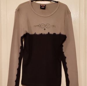 Harley Davidson scoop neck long sleeve tee